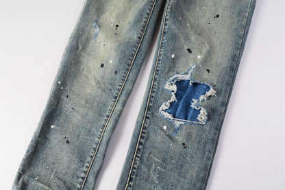 Men's Purple Jeans 9050-1