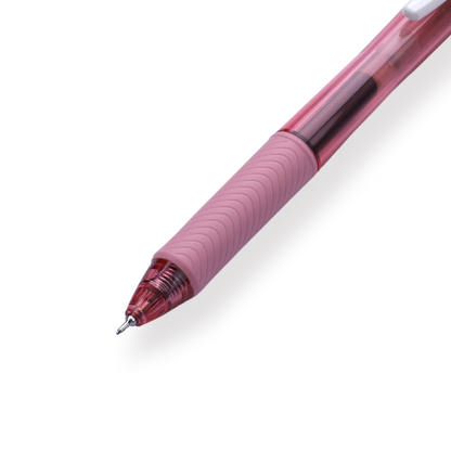 Pentel EnerGel-X Gel Pen - Needle-Point - 0.5 mm - Black (Pink Body) - Stationery Pal