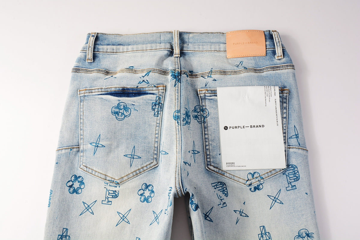 Men's Purple Jeans 9063