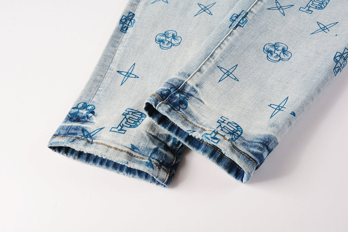 Men's Purple Jeans 9063