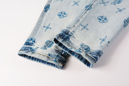 Men's Purple Jeans 9063