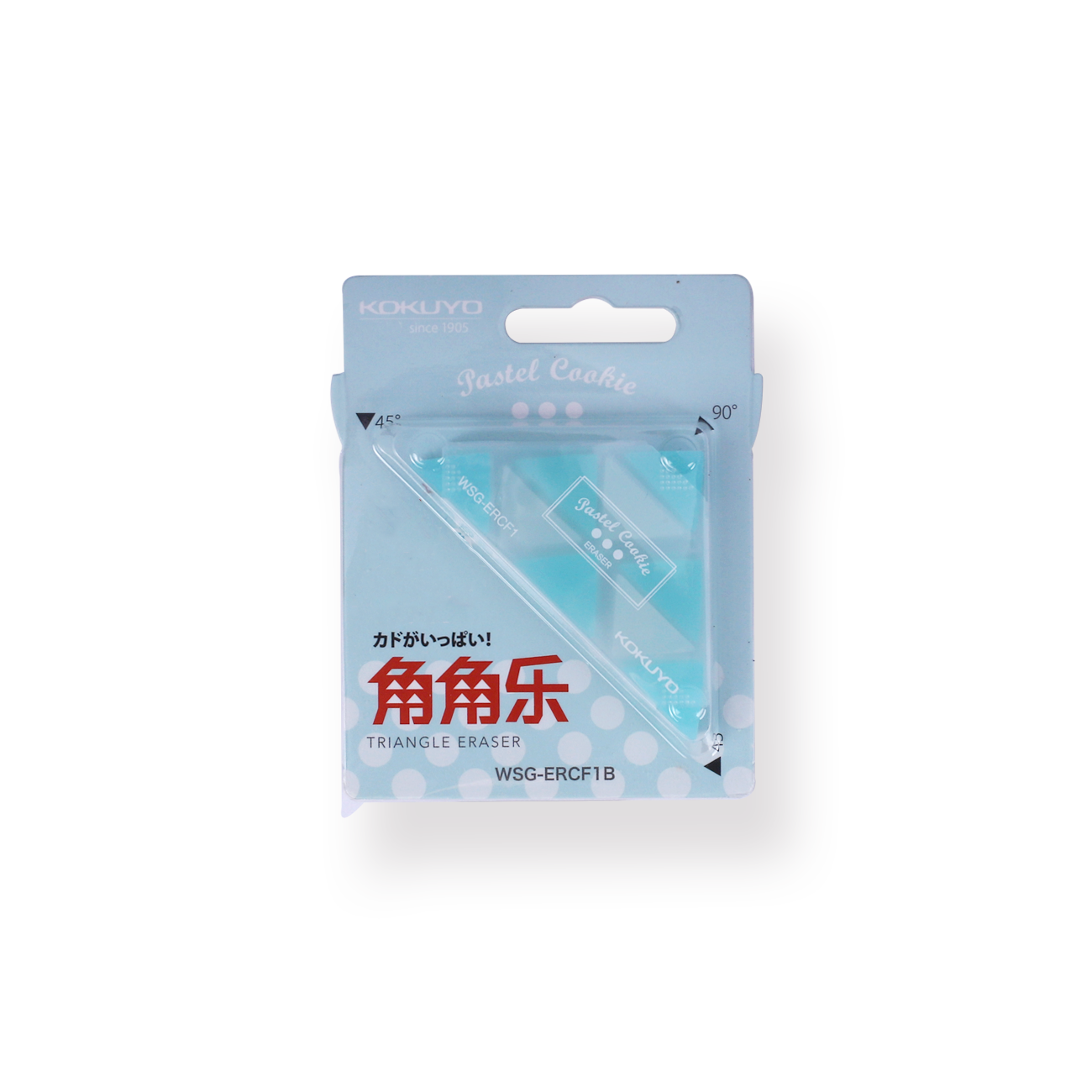 Kokuyo WSG-ERF2 Corner Triangle Eraser - Blue - Stationery Pal
