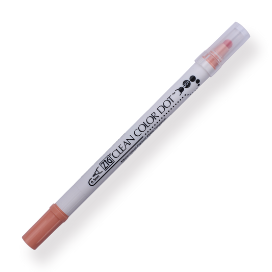 Kuretake ZIG Clean Color Dot Double-Sided Marker - Island Coral 207 - Stationery Pal