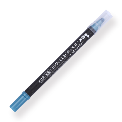 Kuretake Zig Clean Colour Dot Metallic Double-Sided Marker - Blue 125 - Stationery Pal