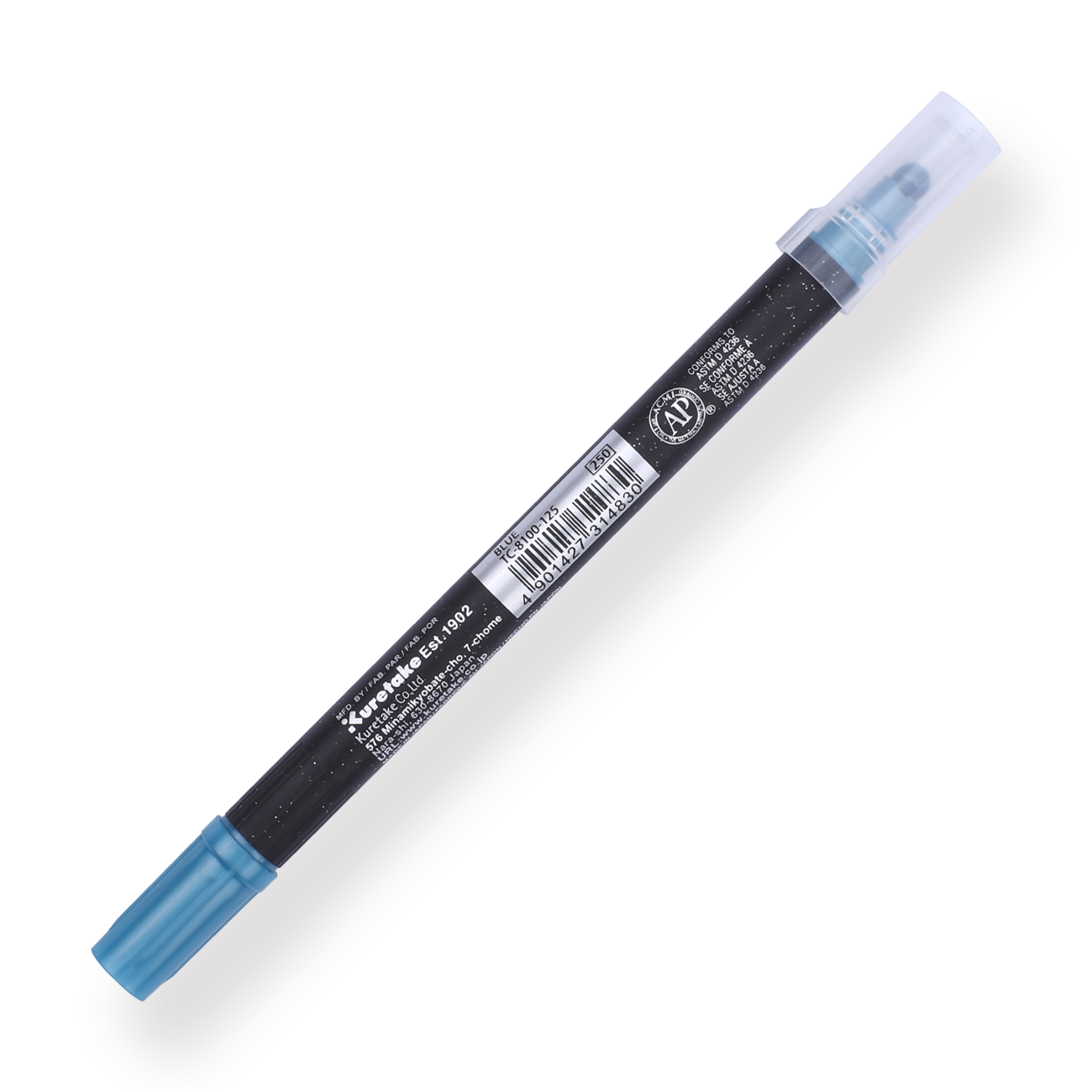 Kuretake Zig Clean Colour Dot Metallic Double-Sided Marker - Blue 125 - Stationery Pal