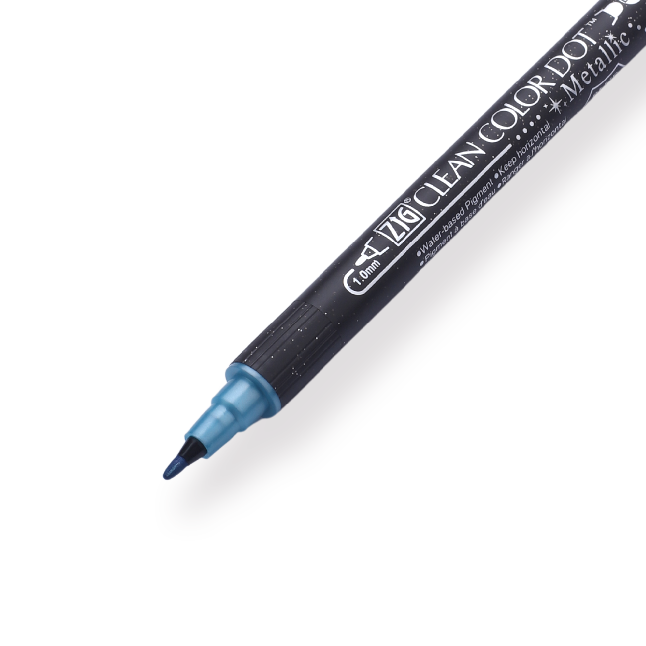 Kuretake Zig Clean Colour Dot Metallic Double-Sided Marker - Blue 125 - Stationery Pal