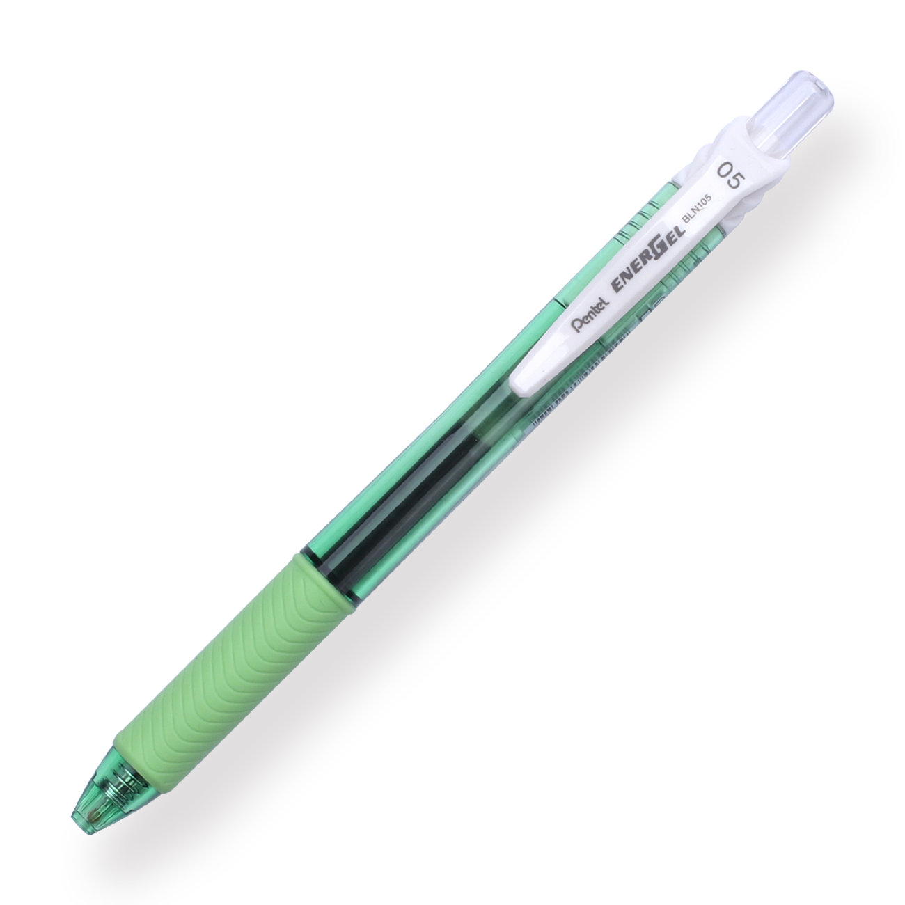 Pentel EnerGel-X Gel Pen - Needle-Point - 0.5 mm - Black (Green Body) - Stationery Pal