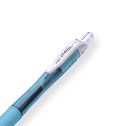 Pentel EnerGel-X Gel Pen - Needle-Point - 0.5 mm - Black (Light Blue Body) - Stationery Pal