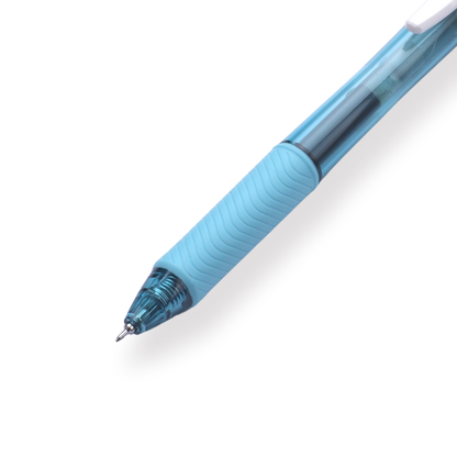 Pentel EnerGel-X Gel Pen - Needle-Point - 0.5 mm - Black (Light Blue Body) - Stationery Pal