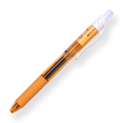 Pentel EnerGel-X Gel Pen - Needle-Point - 0.5 mm - Black (Orange Body) - Stationery Pal