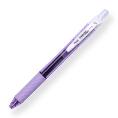 Pentel EnerGel-X Gel Pen - Needle-Point - 0.5 mm - Black (Purple Body) - Stationery Pal