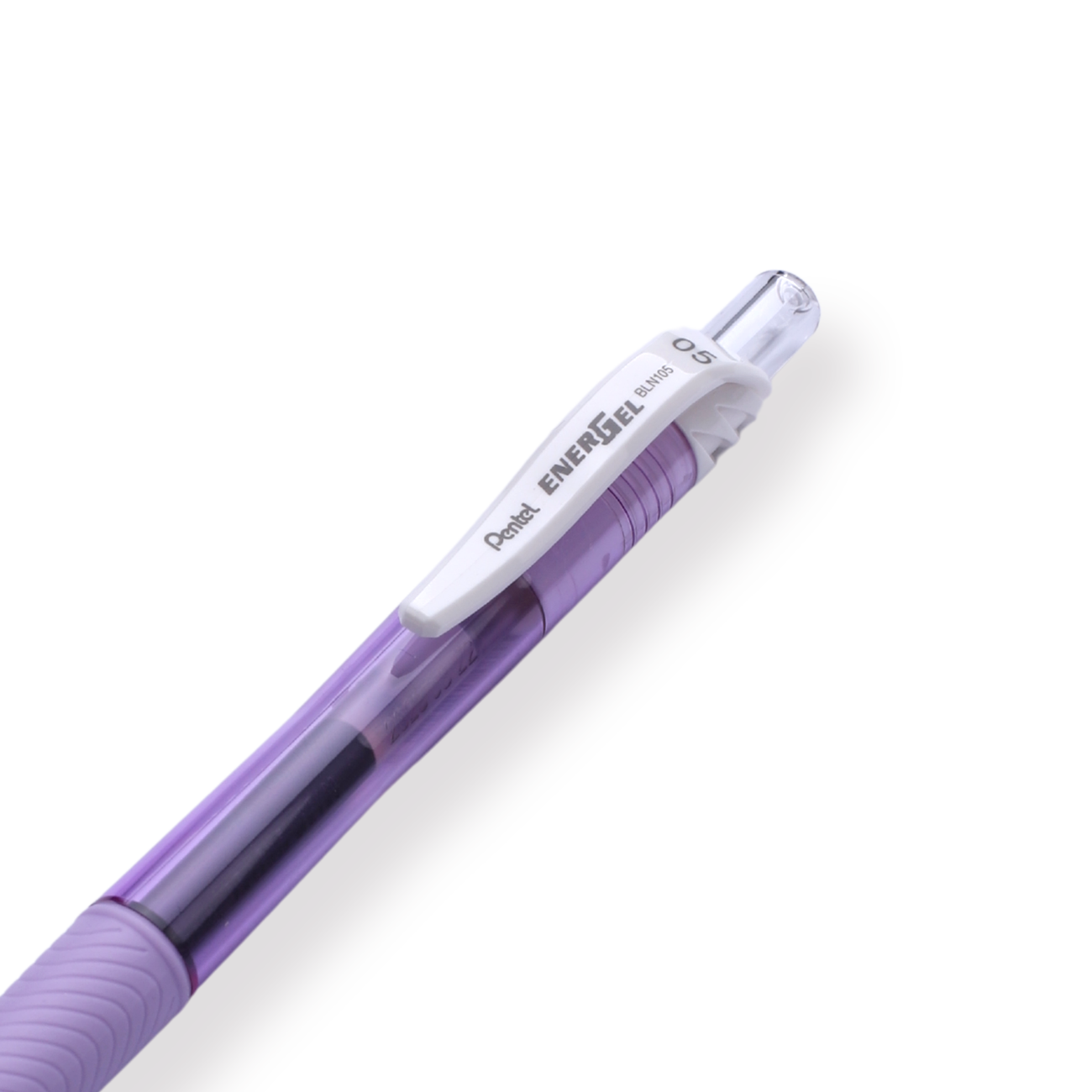 Pentel EnerGel-X Gel Pen - Needle-Point - 0.5 mm - Black (Purple Body) - Stationery Pal