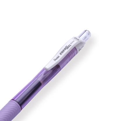 Pentel EnerGel-X Gel Pen - Needle-Point - 0.5 mm - Black (Purple Body) - Stationery Pal