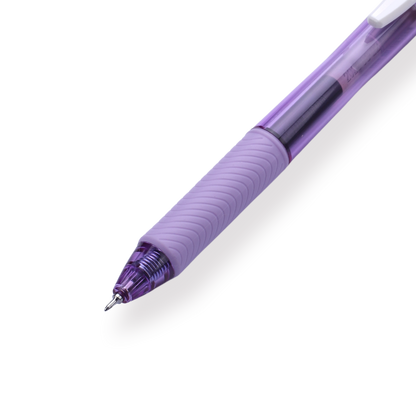 Pentel EnerGel-X Gel Pen - Needle-Point - 0.5 mm - Black (Purple Body) - Stationery Pal