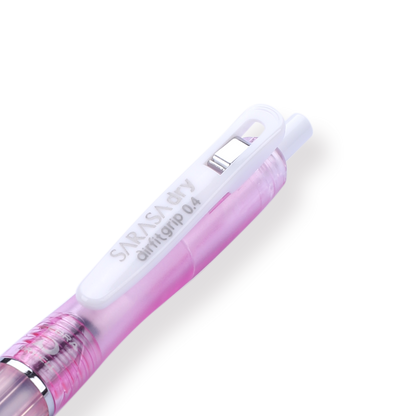 Zebra Sarasa Dry Airfit Ballpoint Pen - 0.4 mm - Black - Pink Body - Stationery Pal