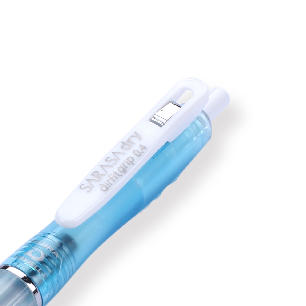 Zebra Sarasa Dry Airfit Ballpoint Pen - 0.4 mm - Black - Turquoise Body - Stationery Pal