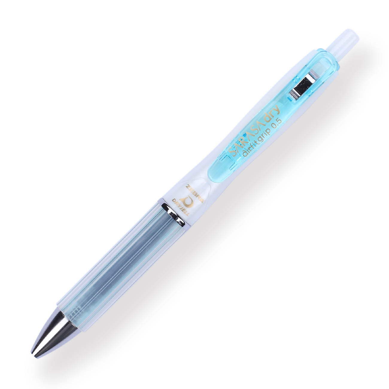 Zebra Sarasa Dry Airfit Ballpoint Pen - 0.5 mm - Black - Turquoise Grip - Stationery Pal