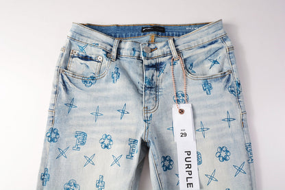 Men's Purple Jeans 9063