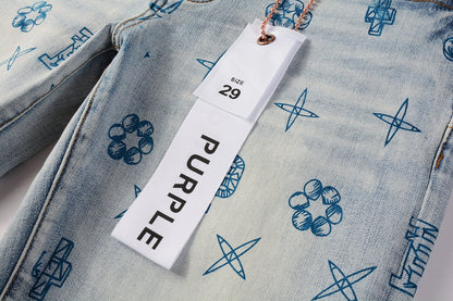 Men's Purple Jeans 9063